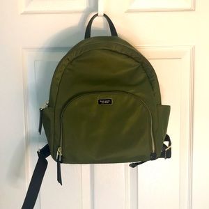Kate Spade Nylon Backpack with black leather